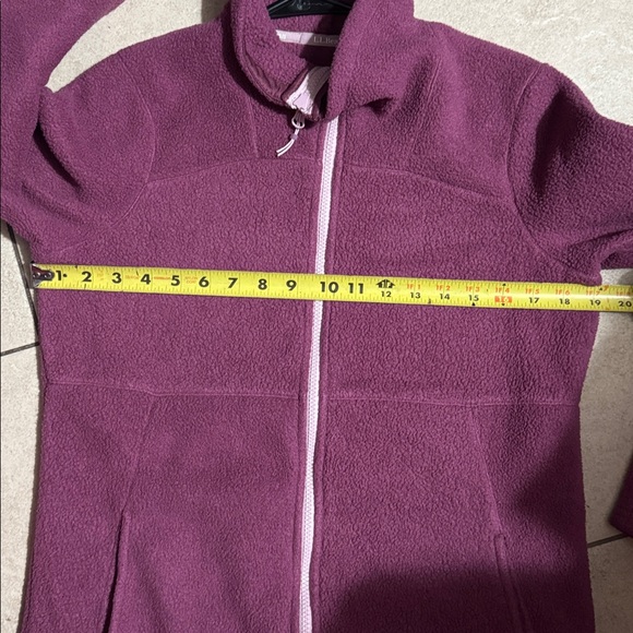LL Bean Fleece Jacket Womens Small Katahdin Zip Up Pockets Outdoors Purple - Picture 10 of 12